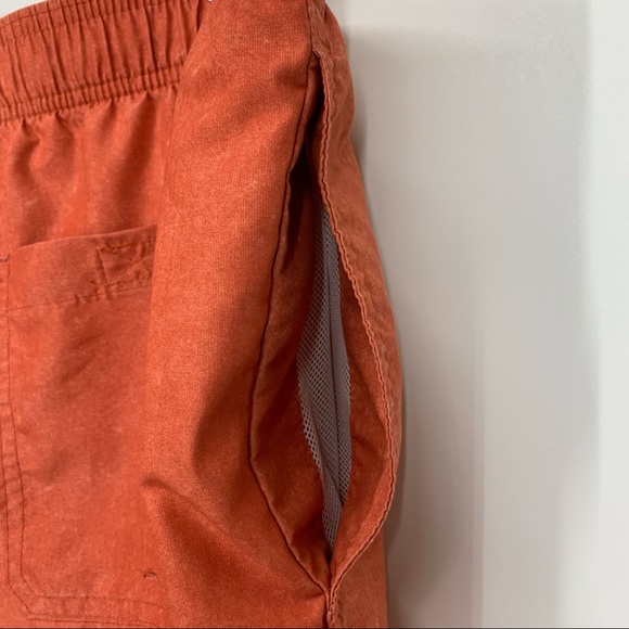 Goodfellow Mens Orange Pull On Swim Trunks With Pockets Drawstring Net Lined XL - Picture 6 of 15